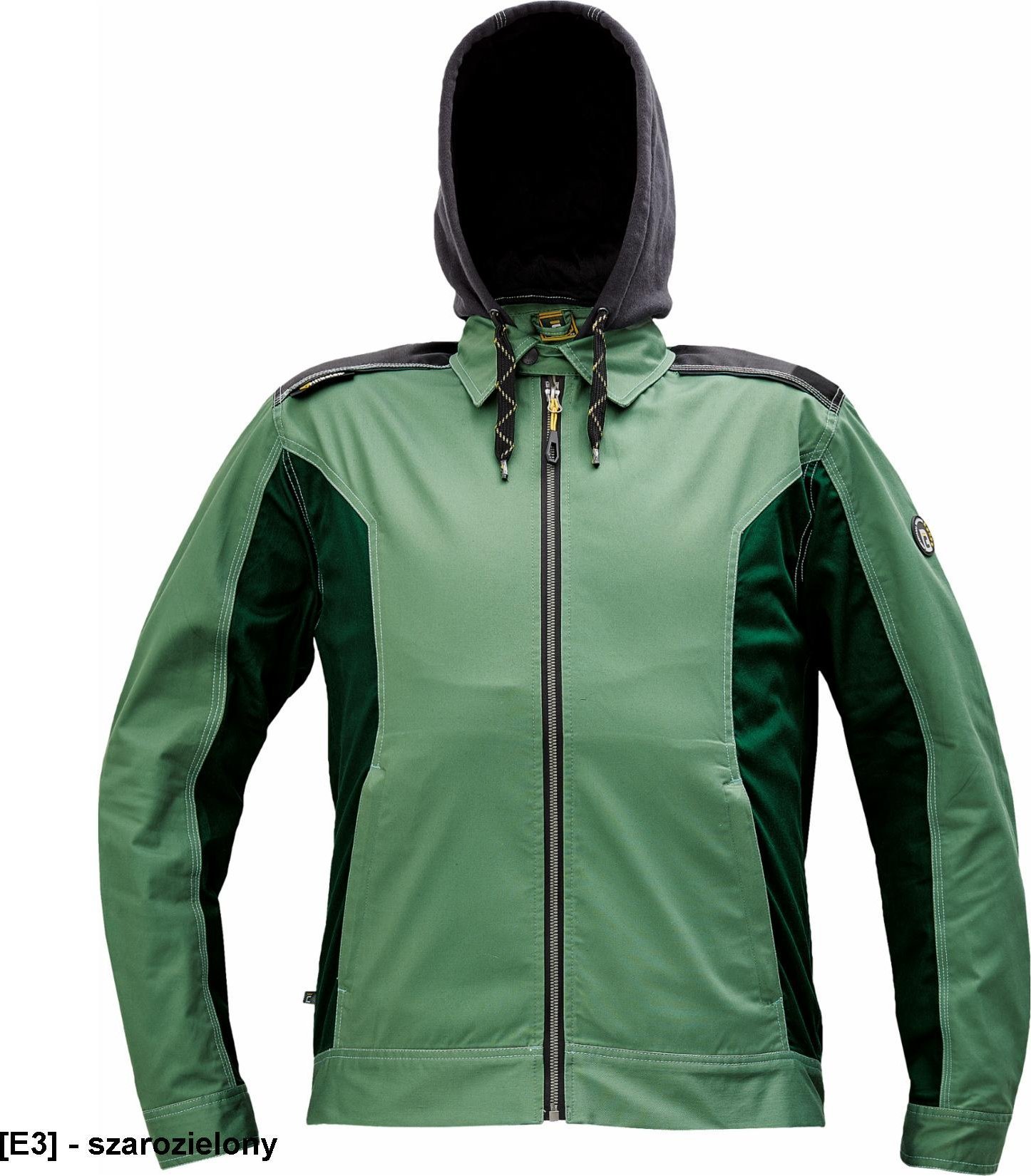 CERVA DAYBORO kurtka - męska, odczepiany kaptur, odblaskowe elementy, 100 % TRIFIBETEX - szarozielony 48