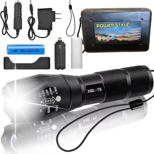 Mocna latarka taktyczna Led zoom survivalowa - Latarki - miniaturka - grafika 1