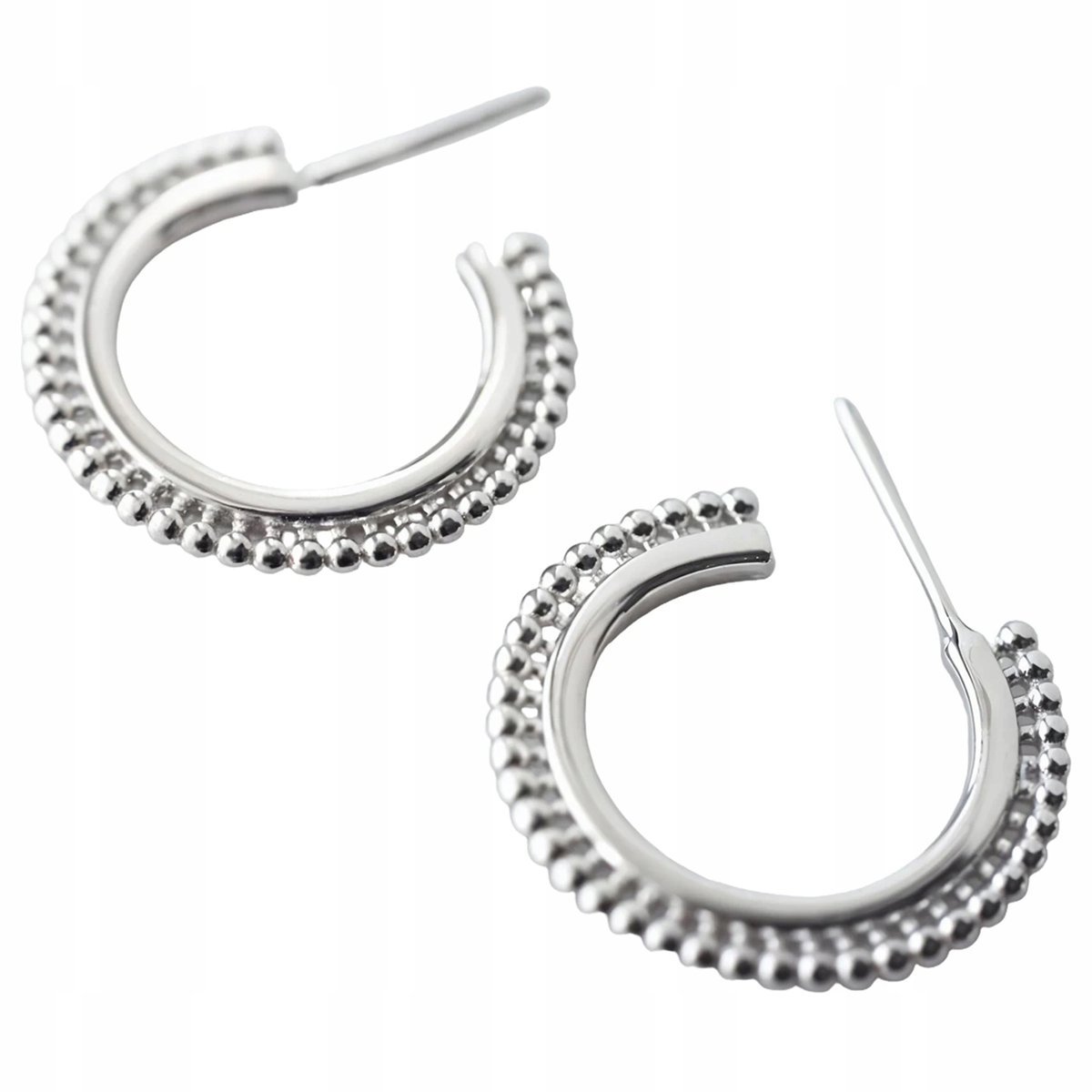 Kolczyki Srebrne 925 Koła Delikatne Klasyka I Nowoczesność Sztyft + Grawer