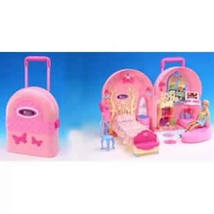Norimpex Domek dla lalek z salonem walizka NO-1000855 - Domki dla lalek - miniaturka - grafika 1
