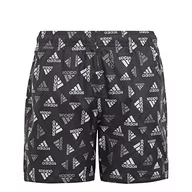 Stroje kąpielowe - adidas, Logo Print Clx, kostium kąpielowy, czarno-biały, 1213, dla dzieci - miniaturka - grafika 1