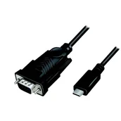 Adaptery i przejściówki - LogiLink AU0051A adapter kablowy 1,2 m USB C VGA (D-Sub) Czarny - miniaturka - grafika 1