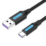 Kable - Kabel USB 3.0 A do USB-C Vention COZBD 3A 0,5m czarny PVC - miniaturka - grafika 1