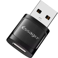 Adaptery i przejściówki - Adapter Essager OTG USB 3.0 USB-A męski do USB-C żeński czarny - miniaturka - grafika 1