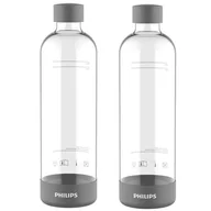 Butelki filtrujące - Philips Butelka GoZero do saturatora 1L szara 2 szt. ADD911GR/10 - miniaturka - grafika 1