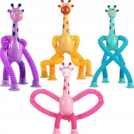 Figurki dla dzieci - Rurki Sensoryczne Żyrafa – Antystresowa Zabawka Pop Tube dla Dzieci 3+ 1 szt mix - miniaturka - grafika 1