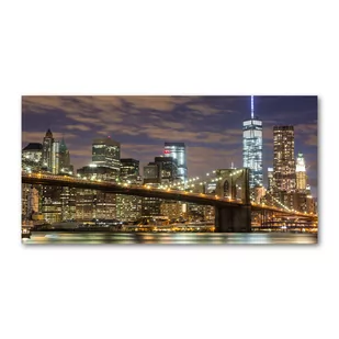 Foto obraz szkło akryl Most Brookliński - Obrazy i zdjęcia na płótnie - miniaturka - grafika 1