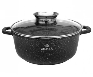 GARNEK z POWŁOKĄ MARMUROWĄ 5.5L 26cm ZILNER ZL-9006 - Garnki - miniaturka - grafika 2