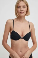 Stroje kąpielowe - Calvin Klein biustonosz kąpielowy kolor czarny usztywniona miseczka KW0KW02383 - miniaturka - grafika 1