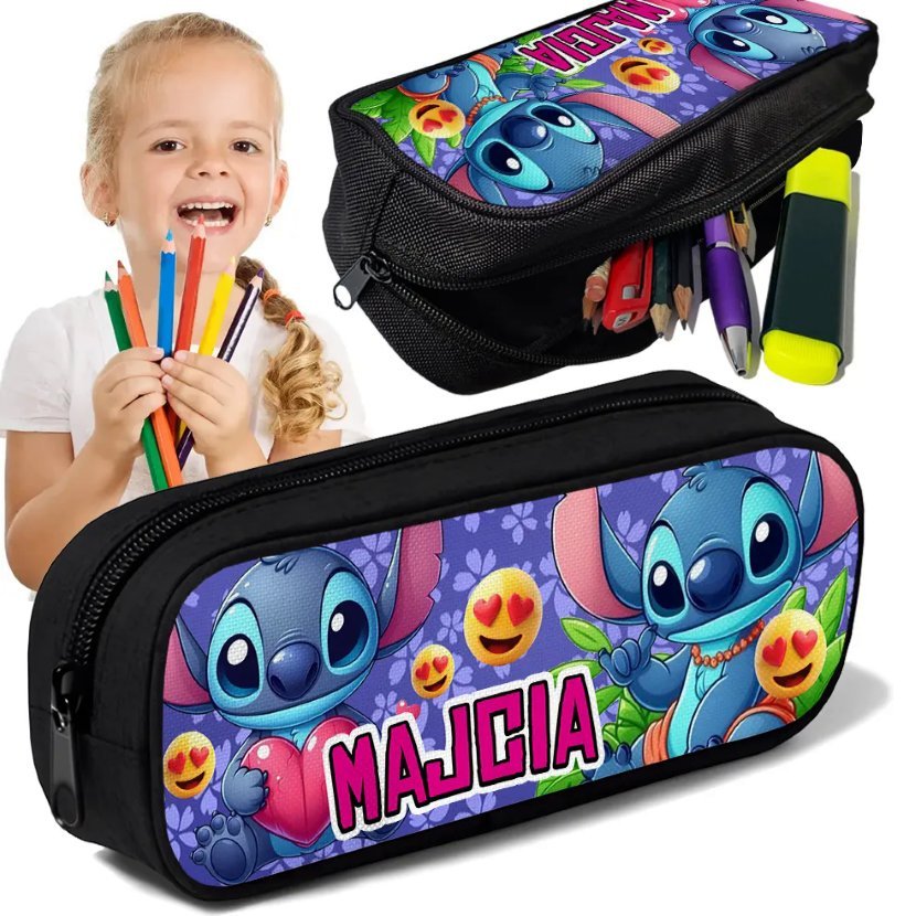 Piórnik personalizowany tuba LILO STITCH ANGEL nadruk imienia ksywki