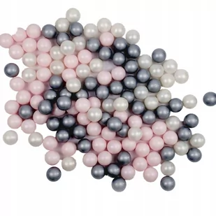 Piłeczki piłki kulki do suchego basenu, Misioo, 6 cm, 150 szt: jasnoróżowe, srebrne, perłowe - Suche baseny - miniaturka - grafika 1