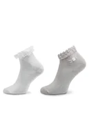 Skarpetki dla dzieci - Mayoral Zestaw 2 par wysokich skarpet dziecięcych 10711 Beżowy - miniaturka - grafika 1