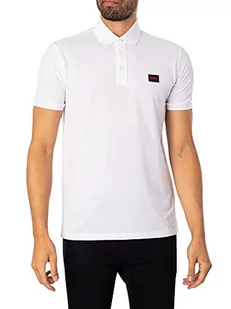 HUGO Męska koszulka polo Dereso232, Open White127, L, Open White127, L - Koszulki męskie - miniaturka - grafika 1