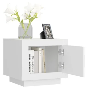 Lumarko Stolik kawowy, biały, 51x50x45 cm, materiał drewnopochodny - Ławy i stoliki kawowe - miniaturka - grafika 9