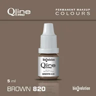 Pozostałe akcesoria kosmetyczne - Pigment do makijażu permanentnego brwi Bioevolution Brown 820 Qline Pro 5ml - miniaturka - grafika 1