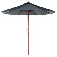 Parasole ogrodowe - Beliani Parasol ogrodowy 270 cm szary TOSCANA 58091 - miniaturka - grafika 1