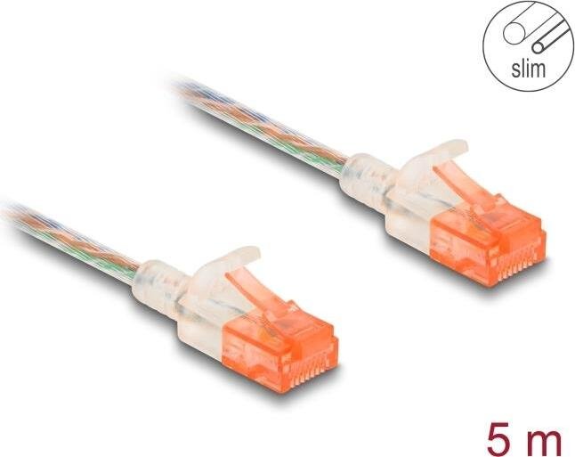 DeLOCK 80356 Kabel sieciowy przezroczysty 5 m Cat6a U/UTP (UTP) (80356)