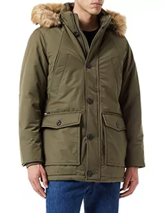 Tommy Hilfiger Męska kurtka puchowa Rockie Down Parka, Zielony wojskowy, XL - Kurtki męskie - miniaturka - grafika 1