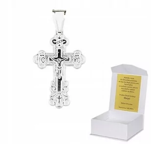 925 Srebrny Krzyżyk Prawosławny 1,26 g 3 cm K24 - Biżuteria dla dzieci - miniaturka - grafika 1