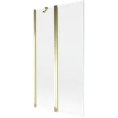 Parawany nawannowe - Mexen Mist parawan nawannowy 2-skrzydłowy 100 x 150 cm, transparent, złoty - 8A9-100-011-50-00 - miniaturka - grafika 1