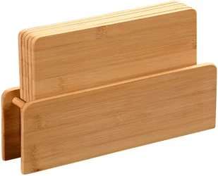 Deski do krojenia Kesper bambusowe ze stojakiem 24.5 x 15.5 cm 5 szt (4000270583766) - Deski do krojenia - miniaturka - grafika 1