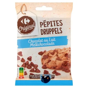 Carrefour Original Krople z czekolady mlecznej 100 g - Dodatki do ciast w proszku - miniaturka - grafika 1