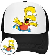 Czapki i chusty sportowe męskie - Czapka z Daszkiem Simpsonowie Czarna z Nadrukiem Na Lato Siatka Bejsbolówka - miniaturka - grafika 1