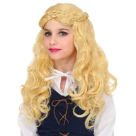 Dodatki do strojów karnawałowych - Peruka dziecięca średniowieczna dama loki blond - miniaturka - grafika 1