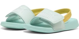PUMA Unisex Baby Popcat 20 Backstrap AC INF Slide Sandal, spokojny niebieski biały bezpieczny jezioro-słoneczny żółty, 3 UK dziecko, Spokojny niebieski PUMA biały bezpieczny jezioro słoneczny żółty, - Buty dla chłopców - miniaturka - grafika 1