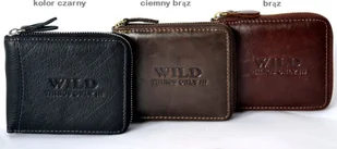 Wild WILD skórzany portfel na suwak 702 - Portfele - miniaturka - grafika 1