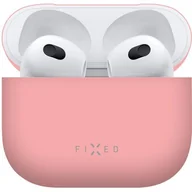 Akcesoria do słuchawek - Apple FIXED ultracienkie etui silikonowe Silky do Airpods 3 FIXSIL 816 PI różowe - miniaturka - grafika 1