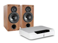 Zestawy stereo - Bluesound POWERNODE EDGE (biały) + Tesi 261 (orzech) - miniaturka - grafika 1