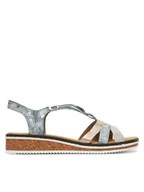 Sandały damskie - Rieker Sandały V36G4-40 Niebieski - miniaturka - grafika 1