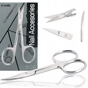 Akcesoria do paznokci - Nożyczki do paznokci skórek proste ostrza kosmetyczne manicure pedicure stal gabinet SPA srebrne - miniaturka - grafika 1