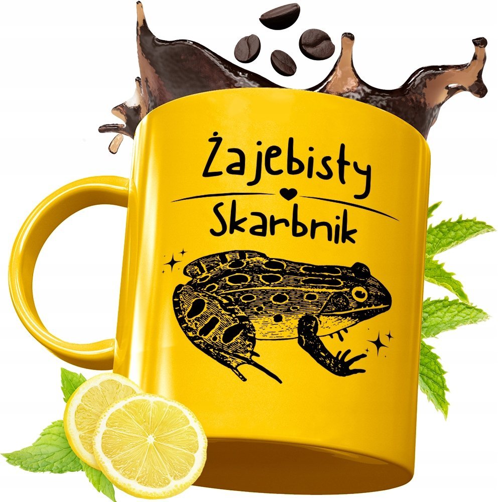 Złoty Kubek Premium Dla Skarbnika Prezent z Nadrukiem ze Zdjęciem + Opakowanie na prezent (wzór 04)