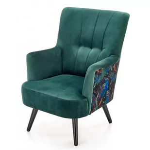 Zielony welurowy fotel wypoczynkowy - Pavos - Fotele - miniaturka - grafika 1