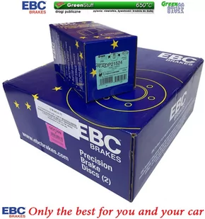 Przednie klocki GreenStuff + NAWIERCANE NACINANE tarcze hamulcowe 300mm EBC seria GD Ford Escape FWD 2013-2019 - Tarcze hamulcowe - miniaturka - grafika 4