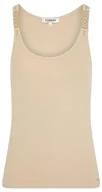 Koszulki i topy damskie - Morgan damski top DUA Beige TL, len, L - miniaturka - grafika 1