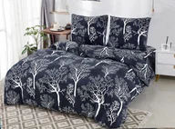 Pościel - Cotton World Pościel zimowa 220X200 z prześcieradłem drzewa - miniaturka - grafika 1