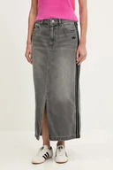 Spódnice - adidas Originals spódnica jeansowa Denim Long Skirt kolor szary maxi prosta JW2659 - miniaturka - grafika 1