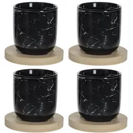 Kubki - Zestaw kubków ceramicznych MIA HOME Fiona, czarny, 4 szt. - miniaturka - grafika 1