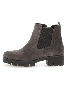 Gabor Skórzane botki w kolorze szarym - Botki damskie - miniaturka - grafika 1