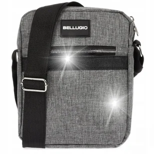 Torba na ramię męska saszetka listonoszka raportówka szara lekka pojemna - Torby męskie - miniaturka - grafika 1