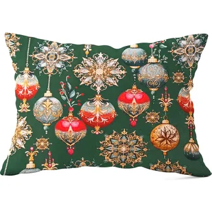 Antyalergiczna poszewka dekoracyjna 70x80 cm ŚWIĘTA Bombki - Poszewki na poduszki - miniaturka - grafika 1