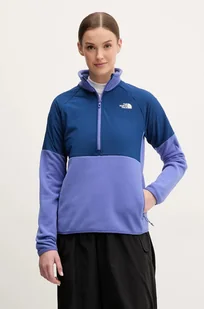 The North Face bluza sportowa Glacier Heavyweight kolor fioletowy wzorzysta NF0A89JBAI41 - Bluzy damskie - miniaturka - grafika 1