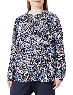 Gerry Weber Damska bluzka 160007-31405, ecru/biały/niebieski nadruk, 42, Ecru/biały/niebieski nadruk, 42 - Bluzki damskie - miniaturka - grafika 1
