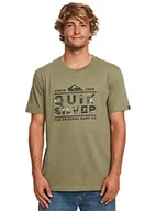 Koszulki męskie - Quiksilver Podstawowa koszulka męska zielona S - miniaturka - grafika 1