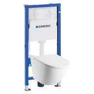 Stelaże i zestawy podtynkowe do WC - Zestaw Podtynkowy WC Geberit Duofix Delta Omnires Ottawa biały mat - miniaturka - grafika 1