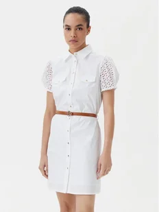 Fracomina Sukienka koszulowa FR25SD1009W682V8 Biały Slim Fit - Sukienki - miniaturka - grafika 1