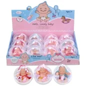 Lalki dla dziewczynek - Śpiący niemowlę w kuli - 13 cm, różne rodzaje - miniaturka - grafika 1